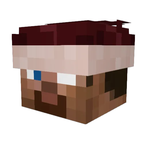 ANTMANEK Minecraft avatar head, 3D render