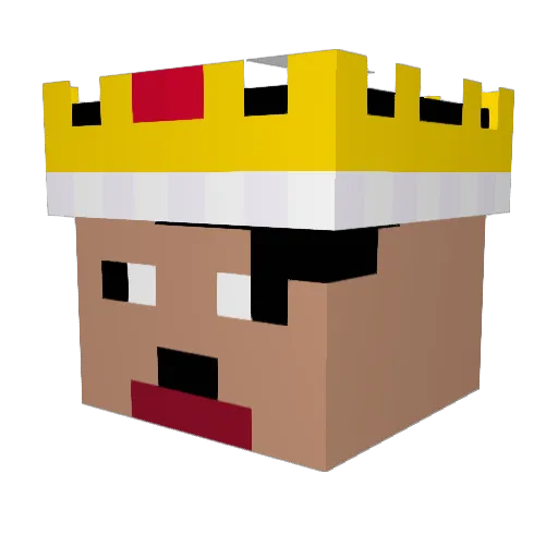 ANTNR34 Minecraft avatar head, 3D render