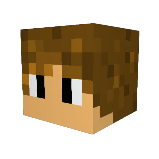 ANTONNZG Minecraft avatar head, 3D render