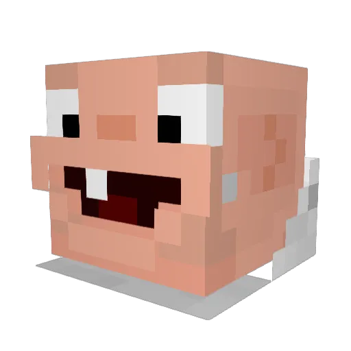 ANTON_CHEN Minecraft avatar head, 3D render
