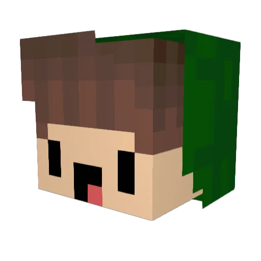 ANTOSHIN Minecraft avatar head, 3D render