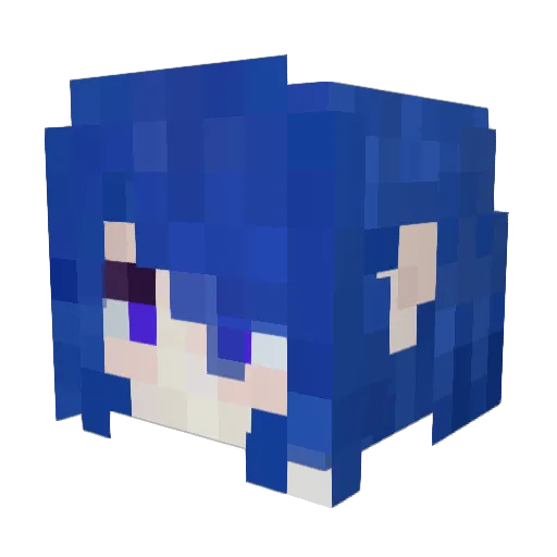 ANTonioAA Minecraft avatar head, 3D render