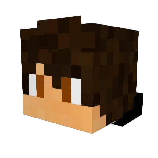 ANWADE Minecraft avatar head, 3D render