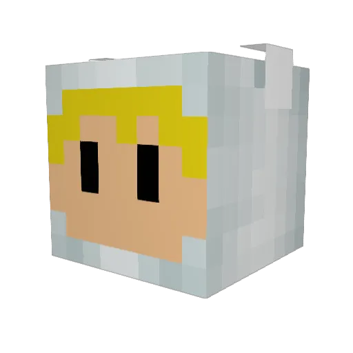 ANYA25 Minecraft avatar head, 3D render