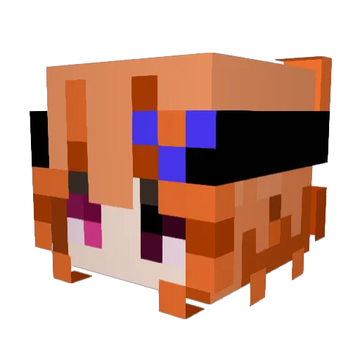 ANYIXI33 Minecraft avatar head, 3D render