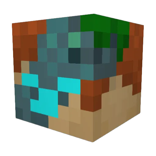 ANZ0H Minecraft avatar head, 3D render