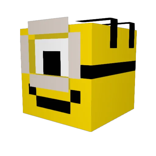 ANZURIK Minecraft avatar head, 3D render