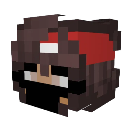 AN_13 Minecraft avatar head, 3D render