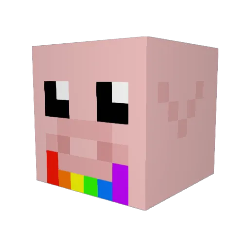 AN_ENGDK Minecraft avatar head, 3D render