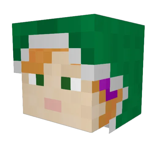 AName2 Minecraft avatar head, 3D render
