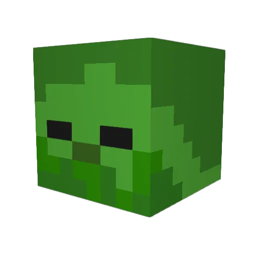 ANgPods Minecraft avatar head, 3D render
