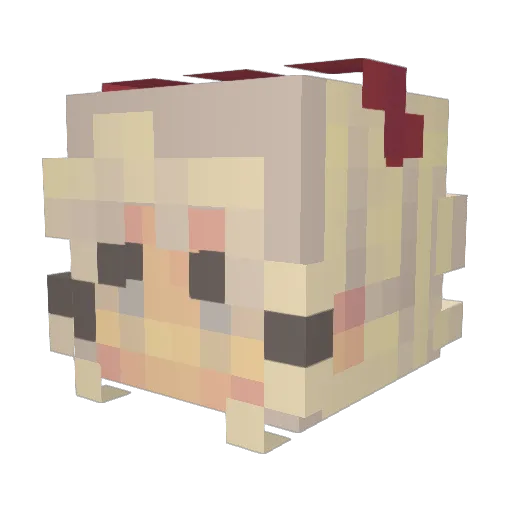 ANormalPig Minecraft avatar head, 3D render