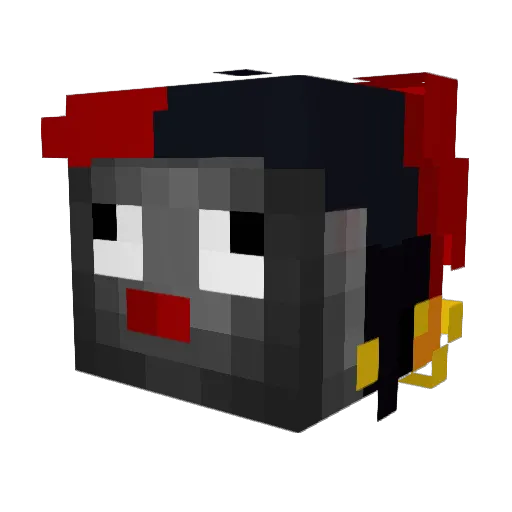 ANormalSquid Minecraft avatar head, 3D render