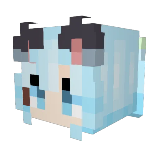 AODD2 Minecraft avatar head, 3D render