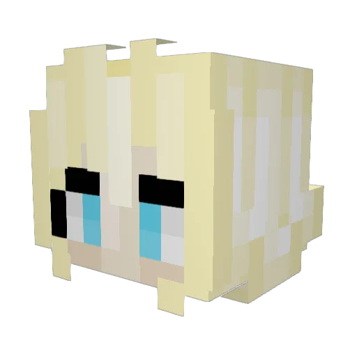 AOD_1001 Minecraft avatar head, 3D render