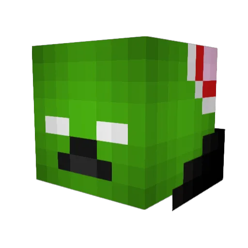 AOLB747 Minecraft avatar head, 3D render