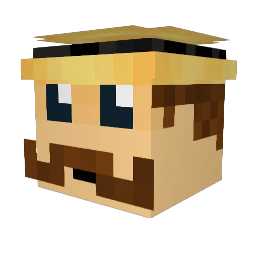 AOPCH Minecraft avatar head, 3D render