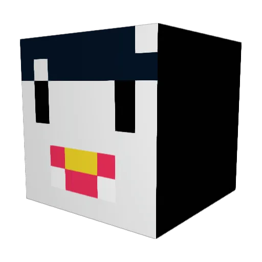 AOTO_LION Minecraft avatar head, 3D render