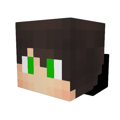AO_HUAN Minecraft avatar head, 3D render