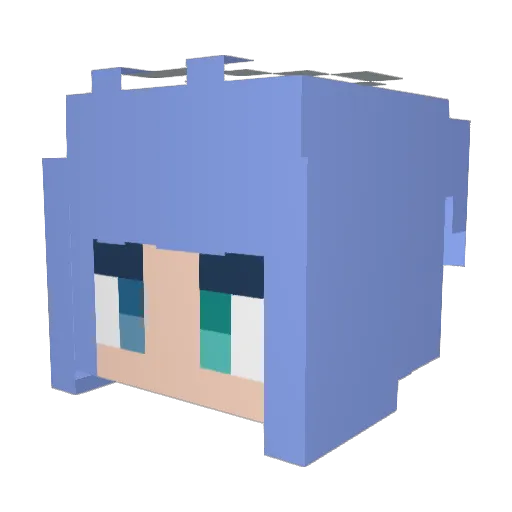 AO_nyann Minecraft avatar head, 3D render