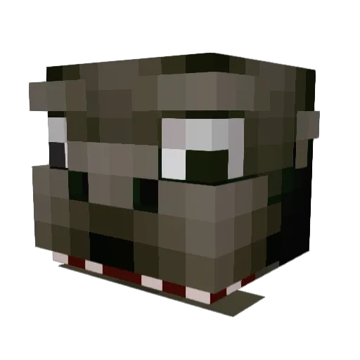 AP0110Z Minecraft avatar head, 3D render