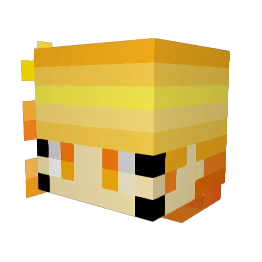 AP320 Minecraft avatar head, 3D render