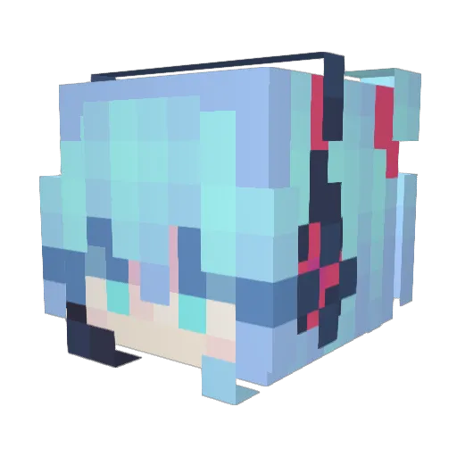 APClasses Minecraft avatar head, 3D render