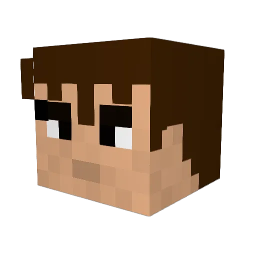 APEXLP33 Minecraft avatar head, 3D render