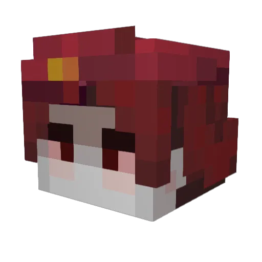 API30Na_6OLLIK1 Minecraft avatar head, 3D render