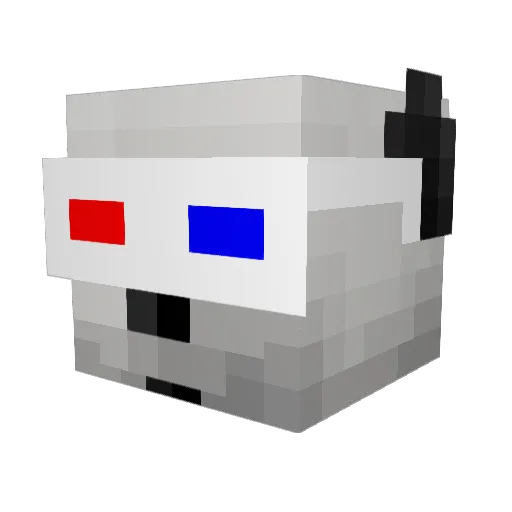 APOLLO95 Minecraft avatar head, 3D render