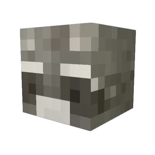 APPLE222222 Minecraft avatar head, 3D render