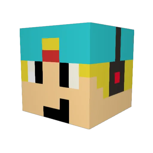 APPLEPIE100 Minecraft avatar head, 3D render
