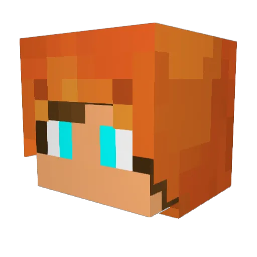APPLE_PIGGY2016 Minecraft avatar head, 3D render