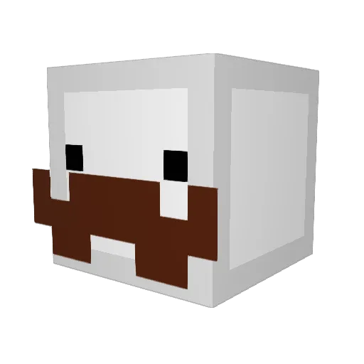 APRILFOOLSM8 Minecraft avatar head, 3D render