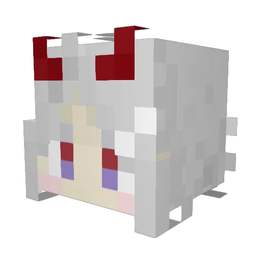 APRILasi Minecraft avatar head, 3D render