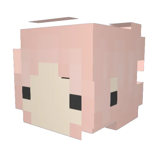 APShadowlady Minecraft avatar head, 3D render