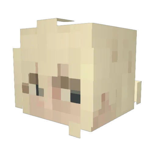 APTEEM Minecraft avatar head, 3D render