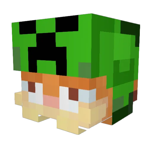 APUWkIXI1 Minecraft avatar head, 3D render