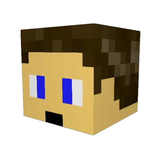 APVINNY Minecraft avatar head, 3D render