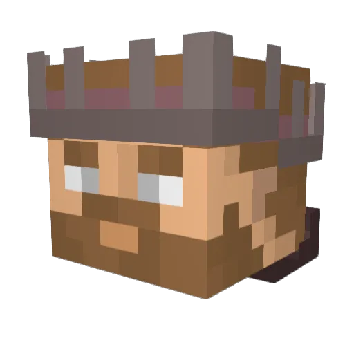 AP_3299 Minecraft avatar head, 3D render