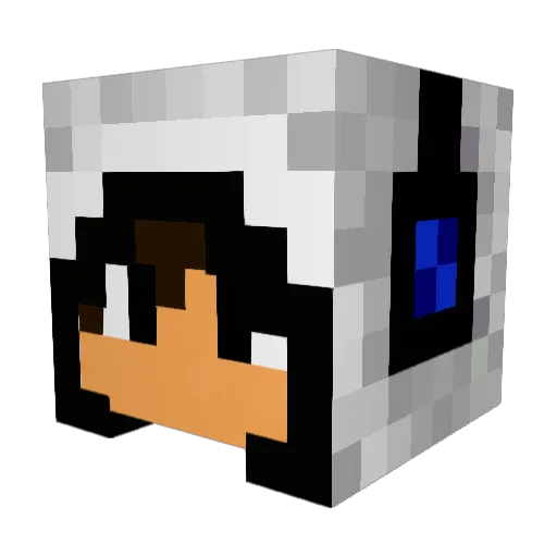 AP_TECO Minecraft avatar head, 3D render