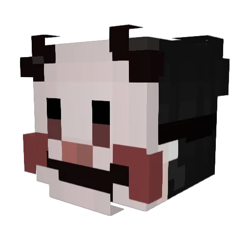 APaintedFace Minecraft avatar head, 3D render