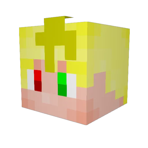 APeacefulCrafter Minecraft avatar head, 3D render