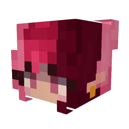 APeachyBoi Minecraft avatar head, 3D render
