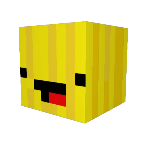 APlebeian Minecraft avatar head, 3D render