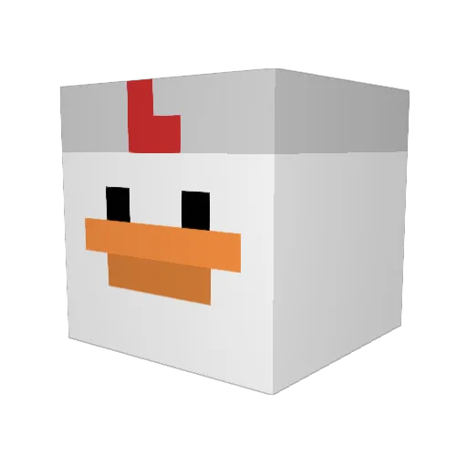 APort02 Minecraft avatar head, 3D render