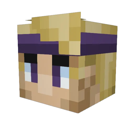 APotatoWizard Minecraft avatar head, 3D render
