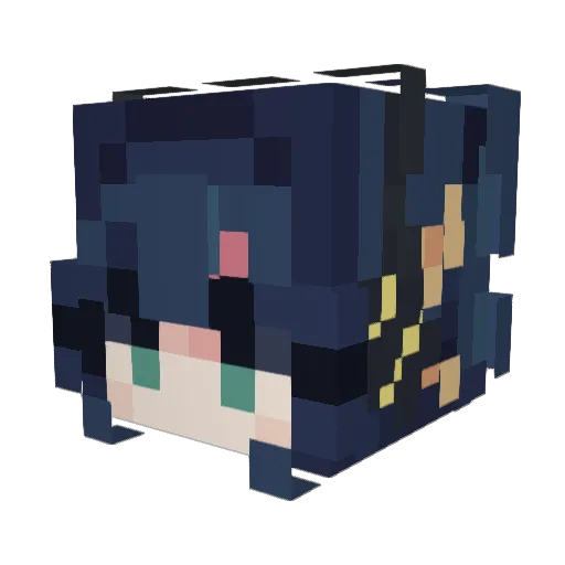 AQ29 Minecraft avatar head, 3D render
