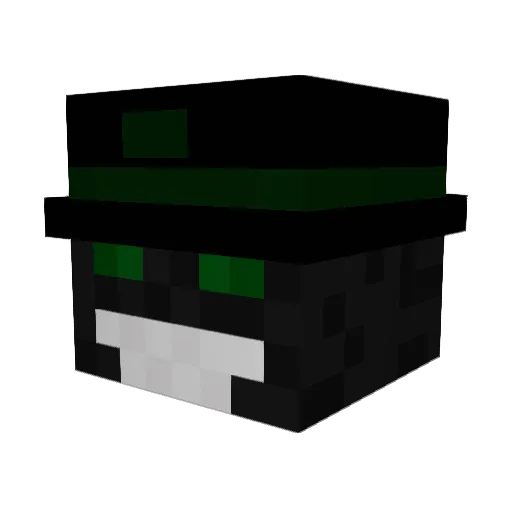 AQUATlCZ Minecraft avatar head, 3D render