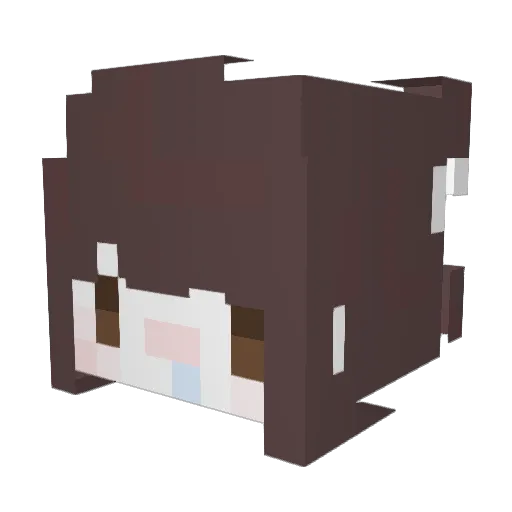 AQiuYu Minecraft avatar head, 3D render